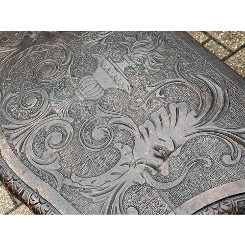 Victorian Italian Carved Walnut Side Table For Sale - Image 6 of 14