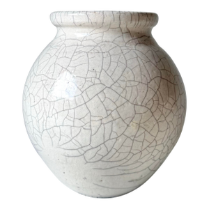 2001 Raku Studio Art Pottery Vase