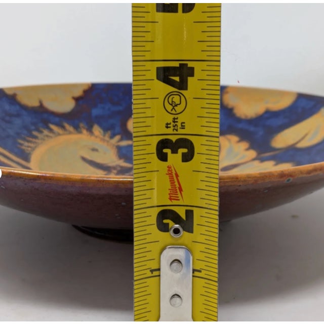 Signed Bottega Vignoli Faenza Hand-Painted Majolica Pegasus Wall Charger - 10" For Sale - Image 6 of 6
