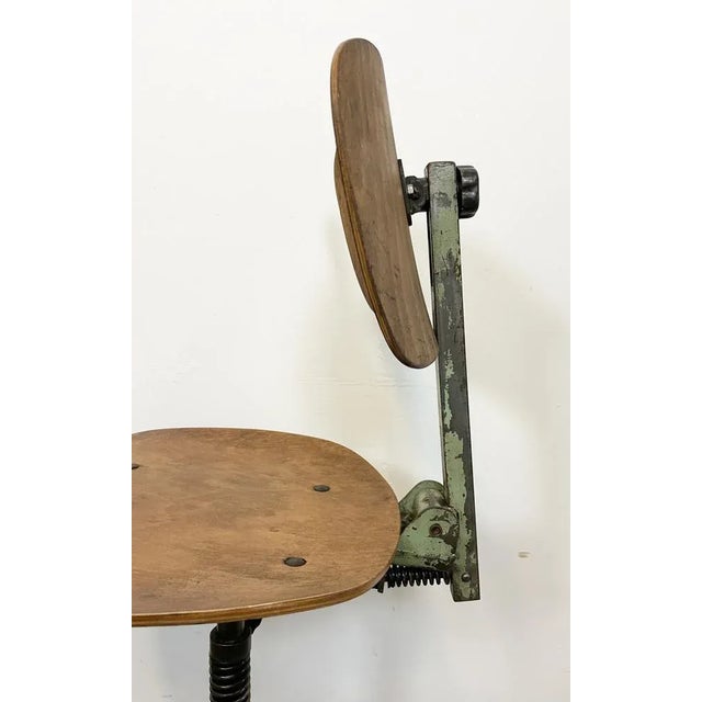 Industrial Workshop Chair, Czechia, 1950s For Sale - Image 4 of 17