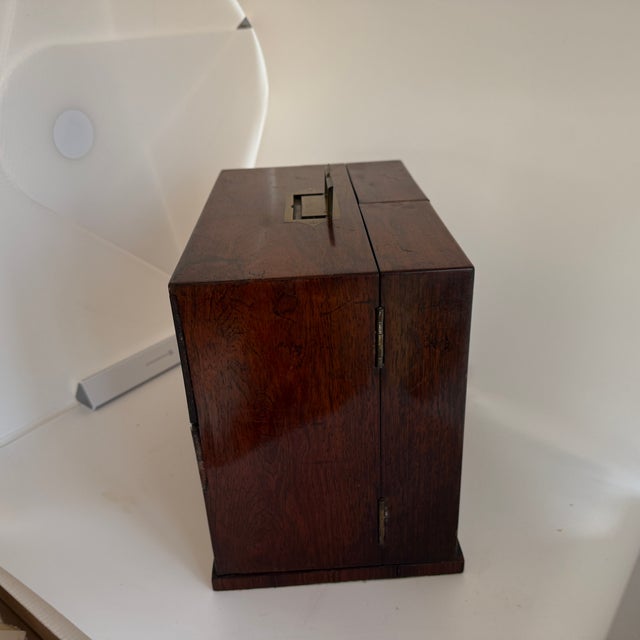 Brown Antique Victorian Physician’s Portable Apothecary Chest Original Bottles/Late 19th Century For Sale - Image 8 of 11