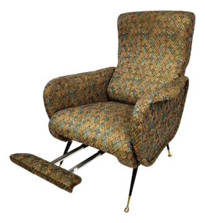 Missoni-Type Fabric Armchairs, Italy, 1960, Set of 2
