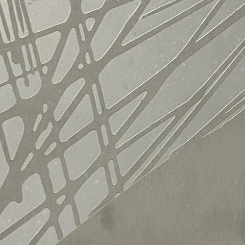 1970s Dutch Etched Metal Abstract Artwork with Green Enamel, 1970s For Sale - Image 5 of 15