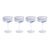 Baby Blue Audrey 4-Piece Set Hand Etched Coupe Glasses, Blue Luster For Sale - Image 8 of 8