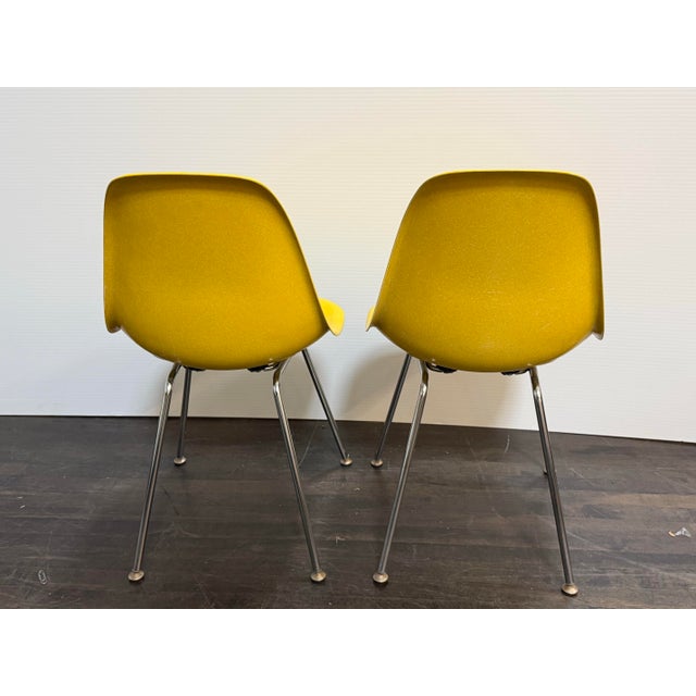 2010s Modernica Case Study Fiberglass H-Base Side Chairs, Pair For Sale - Image 5 of 12
