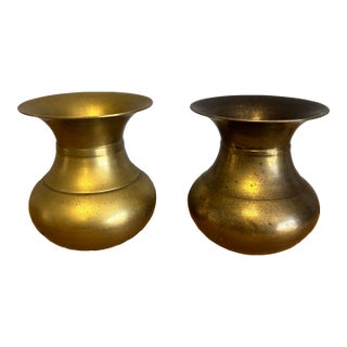 Vintage Brass Vessels - A Pair For Sale