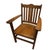 Arts & Crafts Mission Oak Slat Back Dining or Side Chair circa 1910. In the Stickley style, possibly W.H. Gunlocke. Wide,...