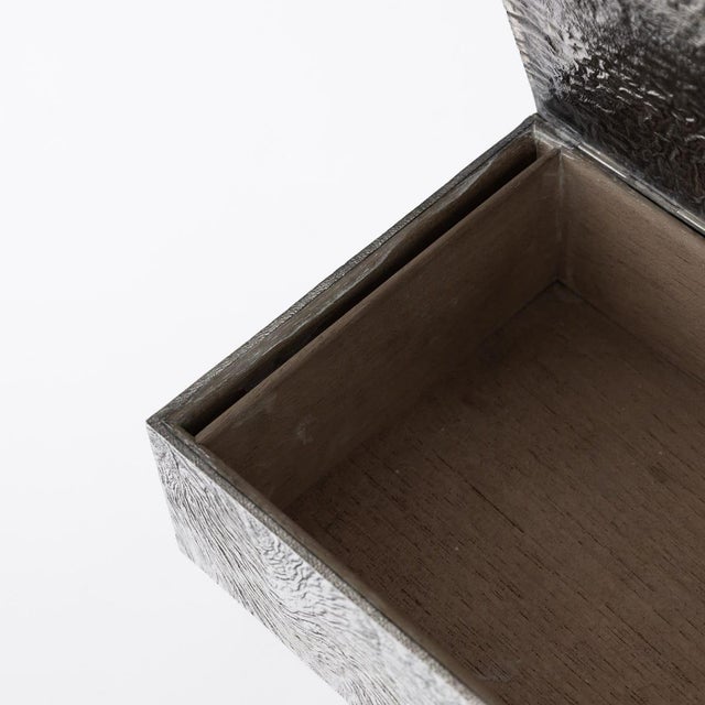 20th Century Solid Silver Samorodok Cigar Box from Tiffany & Co, 1970s For Sale - Image 3 of 15