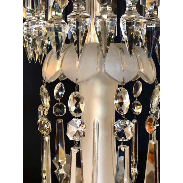 Victorian 19th Century Crystal & Lalique Style Cornelius & Baker Chandelier For Sale - Image 9 of 12
