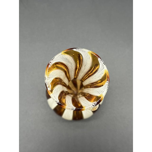 Glass Antique Salviati Filigree Murano Glass Miniature Vases, 1900s, Set of 2 For Sale - Image 7 of 13