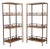 Pair of Chinese Reeded Golden Silk Shelves, C. 1900 For Sale