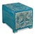 1960s Oriental Blue Painted Pitara Box, 1940s For Sale - Image 5 of 10