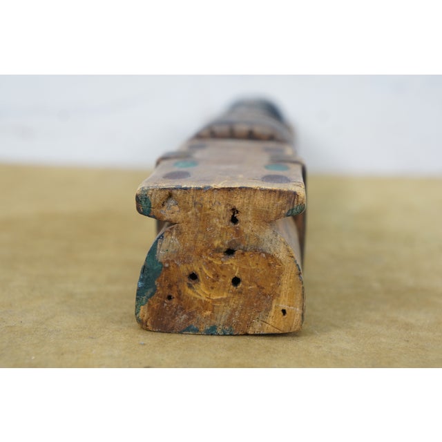 Brown Mid 20th Century Northwest Coast Native American Haida Tiki Totem Pole Sculpture 16" For Sale - Image 8 of 13