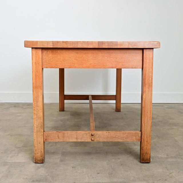 Rustic French 19th Century Butcher Block Dining-Work Table For Sale - Image 3 of 15