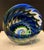 Late 20th Century Late 20th Century Signed Mark Wagan Studio Art Glass Bowl – Blue Green Vortex Swirl Sculptural Vessel For Sale - Image 5 of 12