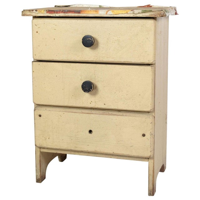 Brown Children's Chest of Drawers in Painted Wood, 1890s For Sale - Image 8 of 8