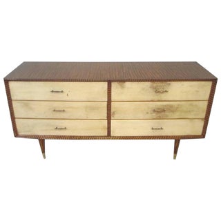 Mid-Century Faux-Painted Parchment Chest For Sale