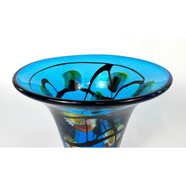 Late 20th Century Vintage Murano Glass Vase, Signed For Sale - Image 5 of 8