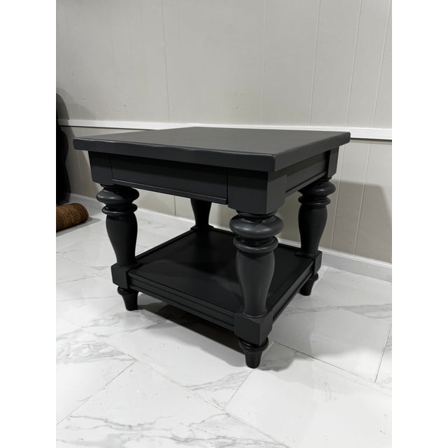1990s 1990s Professionally Restored Solid Wood End Table For Sale - Image 5 of 5