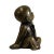 Figurative Chinese Oriental Bronze Metal Small Lohon Monk Display Figure For Sale - Image 3 of 7