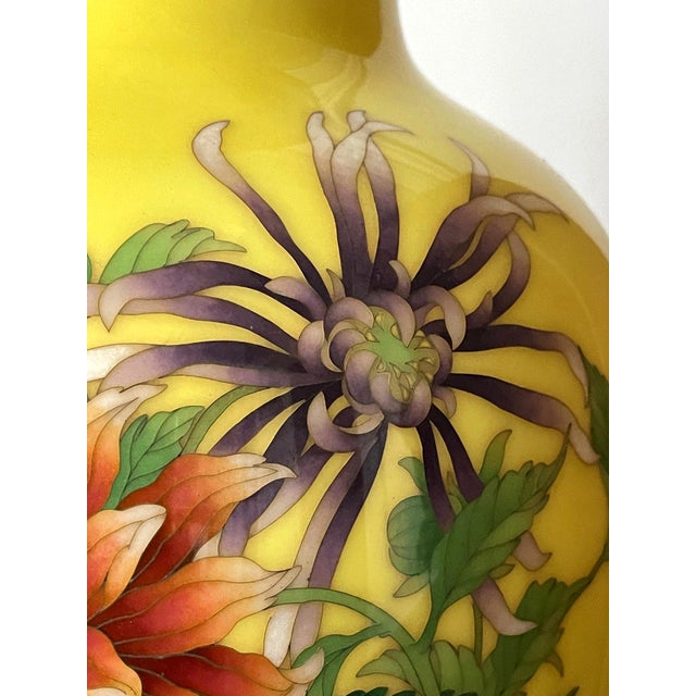 Japanese Cloisonné Vase Ando Jubei with Storage Box For Sale - Image 12 of 16