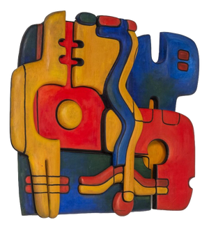 Cobra Art Wall Sculpture in Painted Wood from Le Corbusier, France, 1970s