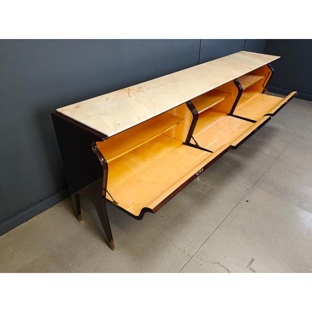 Gold Sideboard attributed to Osvaldo Borsani for Atelier Borsani Varedo, 1950s For Sale - Image 8 of 11