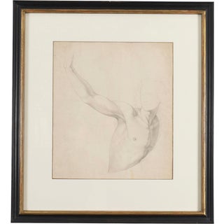 After Raphael, Figural Nude Study, Late 19th Century, Antique Drawing on Paper For Sale