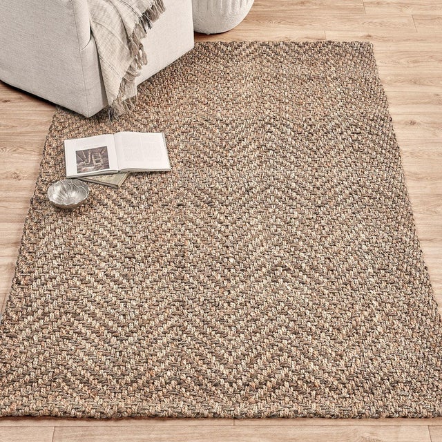 2020s Chevron Natural Jute Rug - 9 X 12 For Sale - Image 5 of 5