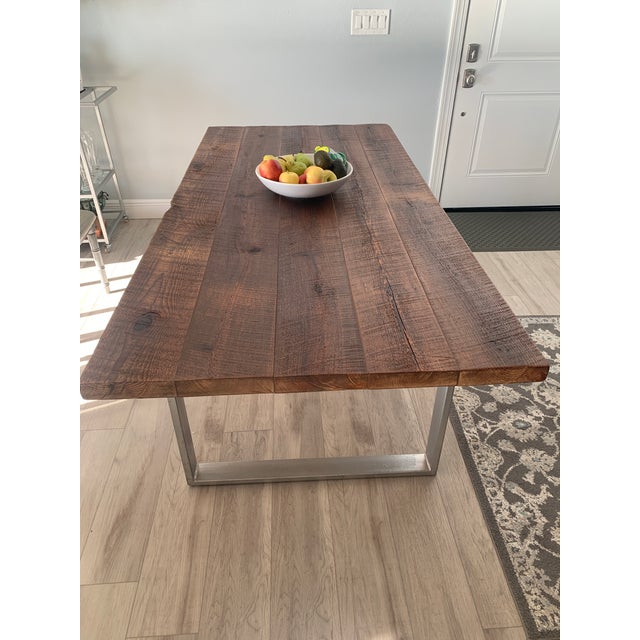 This stunning rustic handmade farmer's table was built in Trinity, Florida by a local artisan, and features solid chestnut...