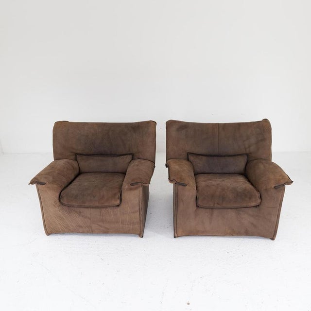 1970s Lauriana Armchairs by Afra and Tobia Scarpa for B&B Italia, 1970, Set of 2 For Sale - Image 5 of 12