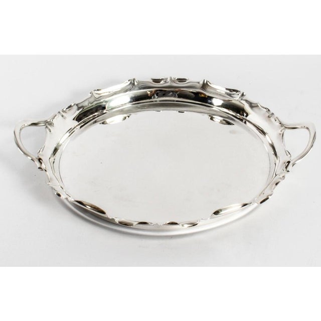 Victorian Silver Plated Tray from Walker & Hall, 1880 For Sale - Image 5 of 10