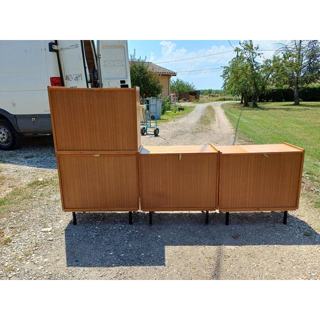 Wood René Jean Caillette Furniture, 1950s For Sale - Image 7 of 13