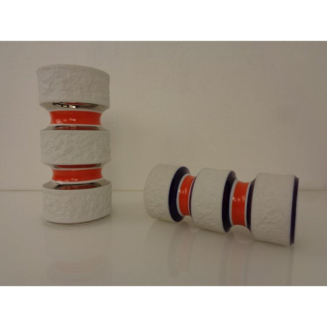 1960s Space Age Op Art Vases from Royal KPM, 1960s, Set of 2 For Sale - Image 5 of 12