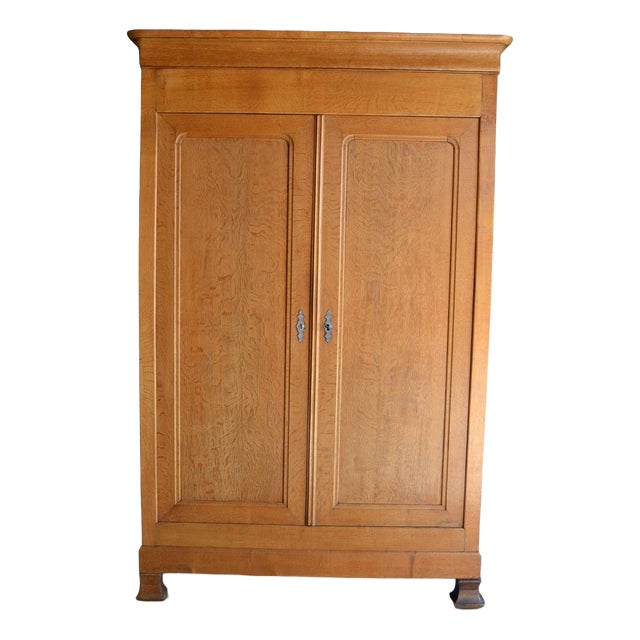 Antique Louis Philippe Oak Cabinet For Sale