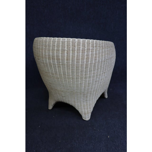 Mid Century Wicker Tub Chair Chairish