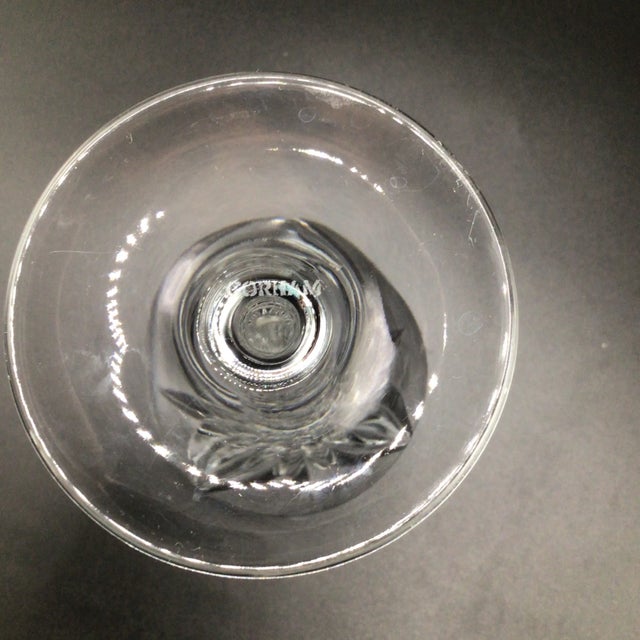 Gorham Trinity Cut Crystal Tulip Bowl Water Goblet-Set of 2 (Look at Photos for Better Appeal) For Sale - Image 11 of 12