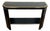 1970s Black and gold lacquered metal console signed by French designer Jean-Claude Mahey For Sale