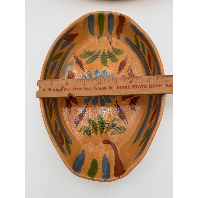 Vintage Tlaquepaque Pottery Nesting Bowl 2 Pc Serving Set For Sale - Image 4 of 7