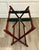 Vintage Faux Bamboo Folding Butler's Tray Table With Woven Cane Tray For Sale - Image 12 of 14