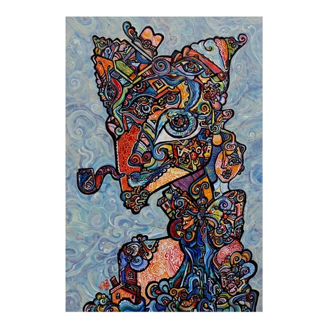 Alexander Arshansky Cubist Painting "Smoke Screen" For Sale