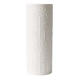 White Bisque Porcelain Vase by Cuno Fischer for Rosenthal, 1960s For Sale