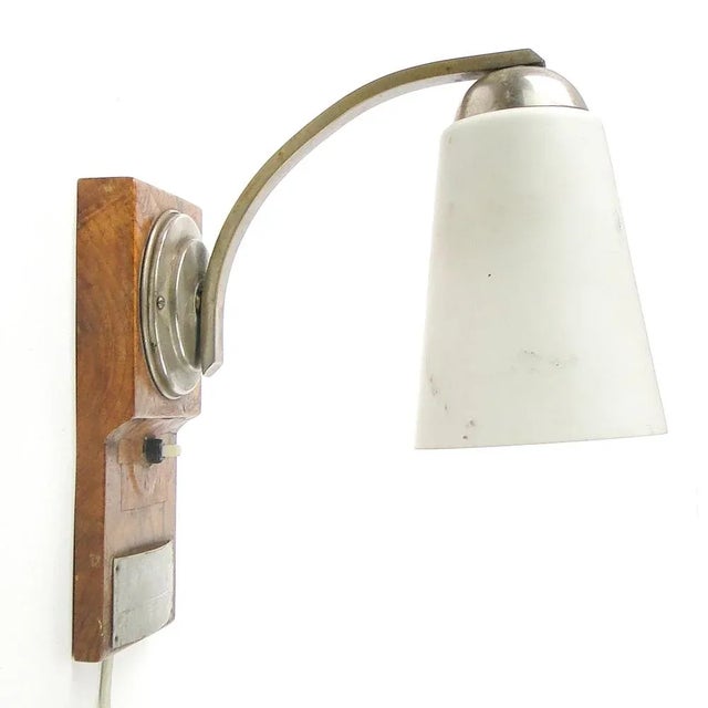 Art Deco Wall Lamp, Former Czechoslovakia, 1950s For Sale - Image 10 of 10