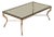 Minton Spindell 'Durant' Glass Top Iron Coffee Table For Sale