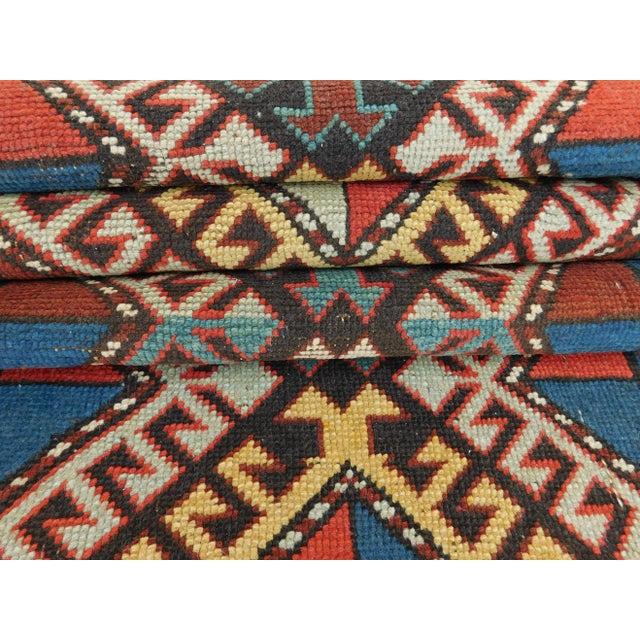 1920s Antique Handcrafted Caucasian Rug. 3'7"x 7' For Sale - Image 12 of 13