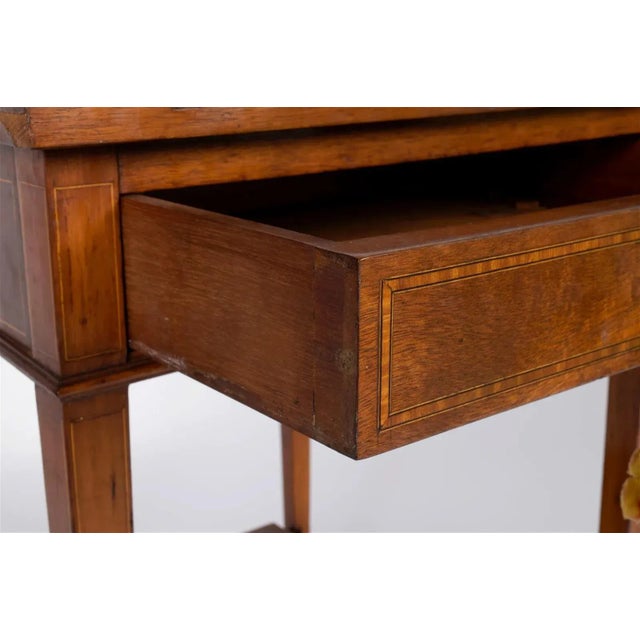 1900 - 1909 English Antique Edwardian Mahogany 'Envelope' Game Table - Provenance Adolphus Busch Heirs - Circa 1900 For Sale - Image 5 of 6