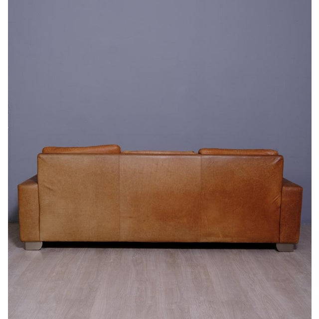 Artisanal Leather 3-Seater Sofa, 1990s For Sale - Image 12 of 18