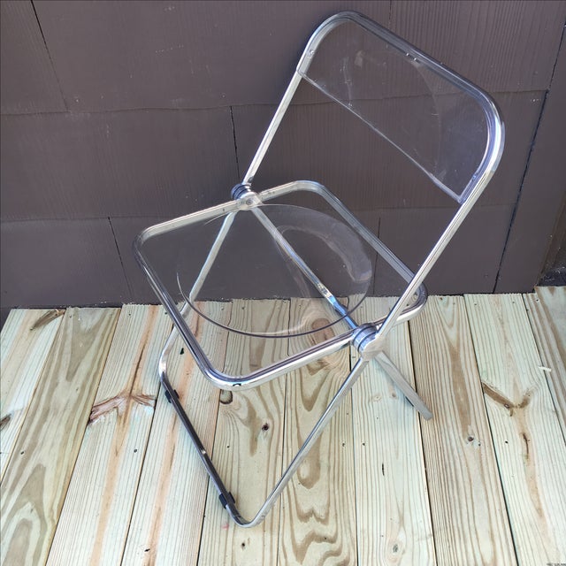 Italian Plia Acrylic Folding Chairs - Set of 4 | Chairish