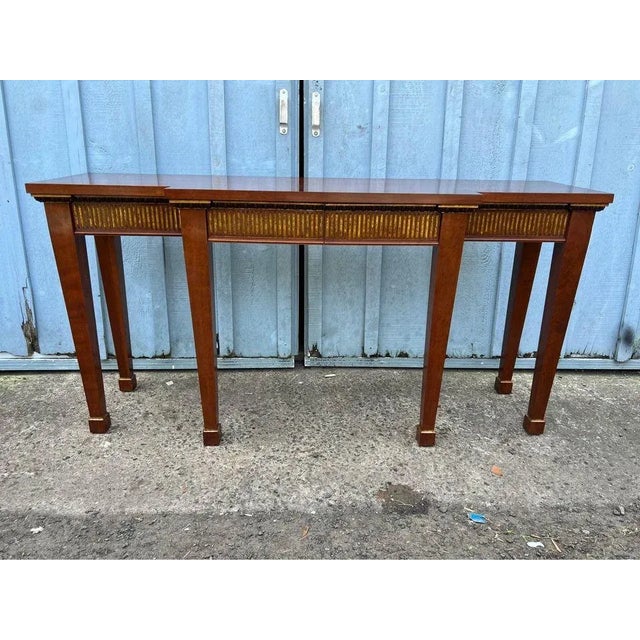 Neoclassical Early 20th Century Neoclassical Style Mahogany Inlaid Console Table. For Sale - Image 3 of 11