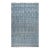 6x9 Blue Hand-Knotted Wool Diamond Lattice Geometric Modern Carpet Rug For Sale
